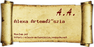 Alexa Artemíszia névjegykártya